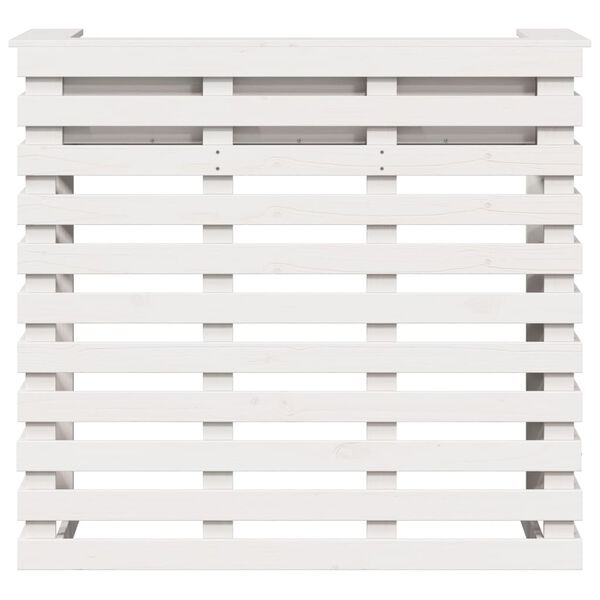 vidaXL Utend&oslash;rs barbord hvit 113,5x50x103 cm heltre furu