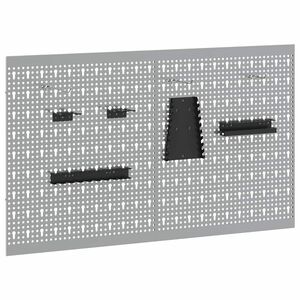 vidaXL Verkt&oslash;yveggpanel 2 stk. Gr&aring; 100 x 1 x 60 cm St&aring;l