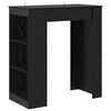 vidaXL Barbord 95 x 47 x 103,5 cm Konstruert tre Svart eik