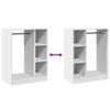 vidaXL Garderobe hvit 77x48x102 cm konstruert tre