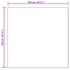 vidaXL Faux Skinnmatte Tafalla Hvit 120 x 120 cm Polyester
