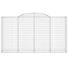 vidaXL Gabionkurver buede 3 stk 300x50x160/180 cm galvanisert jern