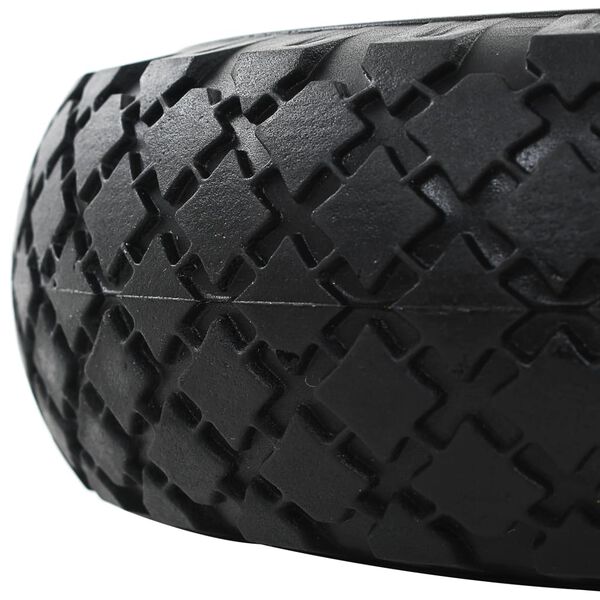 vidaXL Sekketrallehjul 4 stk massiv PU 3,00-4 (260x85)