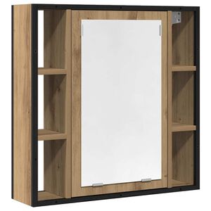 vidaXL Baderomsskap med speil artisan eik 60x16x60 cm konstruert tre