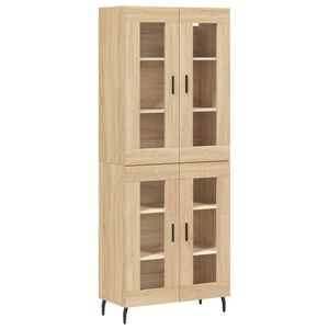 vidaXL Highboard sonoma eik 69,5x34x180 cm konstruert tre