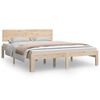vidaXL Sengeramme heltre furu 140x190 cm