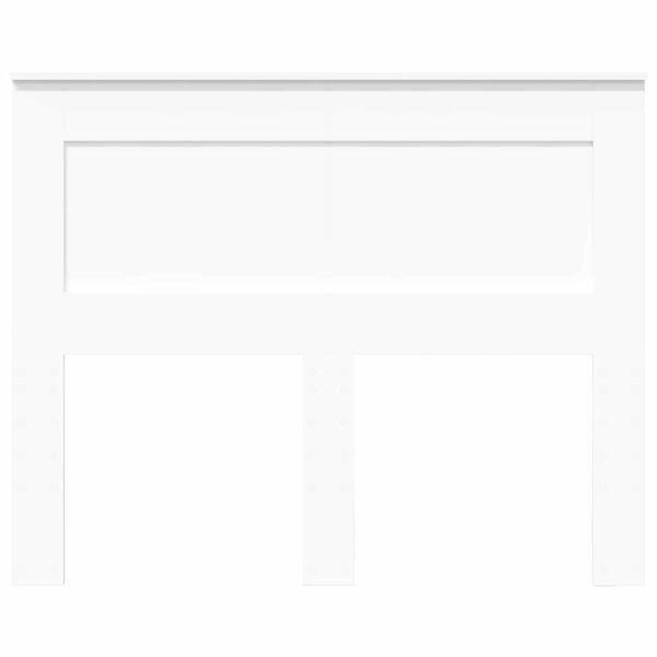 vidaXL Hodegavl med hodegjerde Hvit 135 cm Konstruert tre