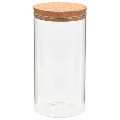 vidaXL Glasskrukker med kork 6 stk 1100 ml