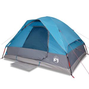vidaXL Kuppeltelt for camping 6 personer bl&aring; vanntett