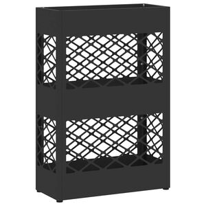 vidaXL Regn paraplystativ Svart 28 x 12 x 41 cm St&aring;l