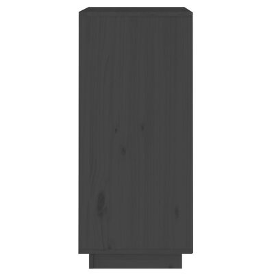 vidaXL Skjenk grå 38x35x80 cm heltre furu