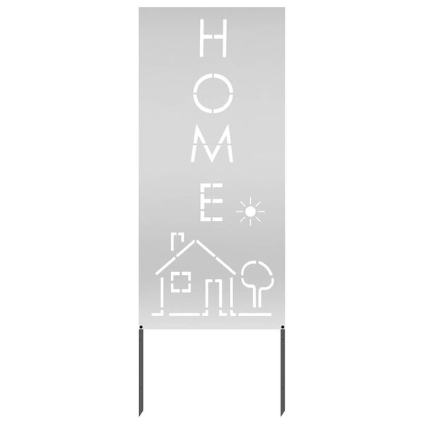 vidaXL Hageprivat skjerm Fretwork s&oslash;lv 50 x 140 cm Galvanisert st&aring;l