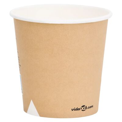 vidaXL Kaffepapirkopper 120 ml 500 stk brun