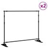 vidaXL Bakgrunnsstativer 2 stk svart 254x243 cm st&aring;l