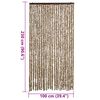 vidaXL Fluegardin beige og brun 100x230 cm chenille