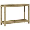 vidaXL Pottebord med hylle 108x35x75 cm heltre furu