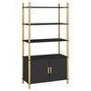 vidaXL Highboard svart 80x40x153 cm konstruert tre