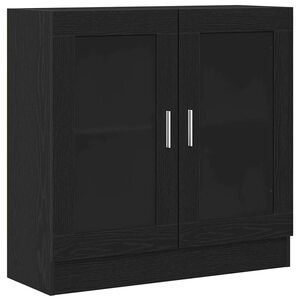 vidaXL Bokskap 4 niv&aring;er 82,5 x 30,5 x 80 cm Konstruert tre Svart Eik
