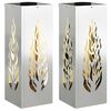 vidaXL Solenergi LED stibelys 2 stk. Varmhvit 18 x 18 x 50 cm