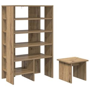 vidaXL Sko Skap 2 stk. 62 x 35 x 100 cm Konstruert tre Artisan eik