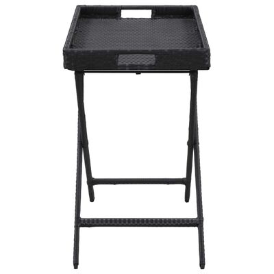 vidaXL Sammenleggbart bord svart 80x45x75 cm polyrotting