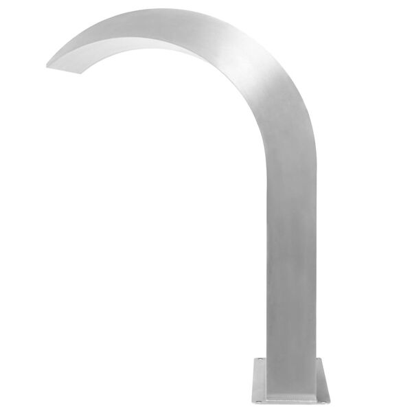 vidaXL Bassengfontene rustfritt st&aring;l 45x30x65 cm s&oslash;lv
