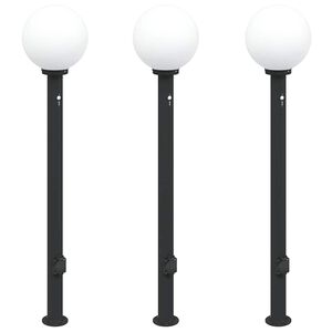 vidaXL Pullertlamper med sensor og stikkontakt 3 stk 120 cm svart IP44