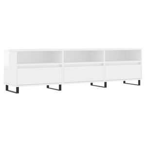 vidaXL TV-benk h&oslash;yglans hvit 150x30x44,5 cm konstruert tre