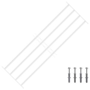 vidaXL Sikkerhetsgitter for vinduer med 4 tverrbjelker 93-174 cm