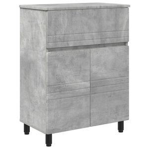 vidaXL Bad Sminkebord Betonggr&aring; 60 x 35 x 80 cm Konstruert tre