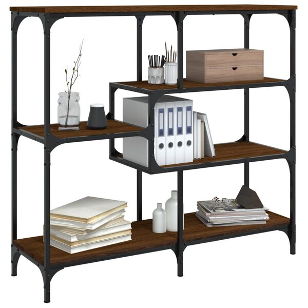 vidaXL Konsollbord brun eik 103x32x95 cm konstruert tre