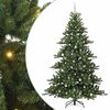 vidaXL Kunstig sammensatt juletre med 300 LED gr&oslash;nn 240 cm PVC og st&aring;l