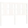 vidaXL Sengeramme med hodegavl hvit double heltre