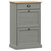 vidaXL Skoskap VIGO 60x35x96 cm gr&aring; heltre furu