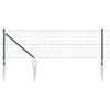 vidaXL Euro-gjerde med pigger 10 x 0,8 m PVC-belagt st&aring;l Gr&oslash;nn Mesh