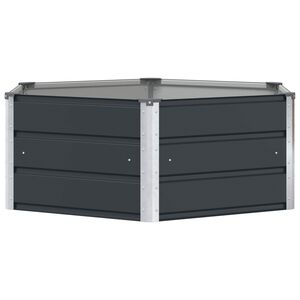 vidaXL Plantekassed Antrasitt 129 x 129 x 45 cm St&aring;l