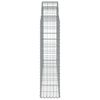 vidaXL Gabionkurver buede 14 stk 200x30x120/140 cm galvanisert jern