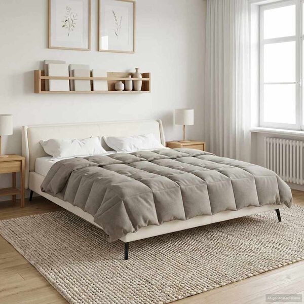 vidaXL Vinter Dynen Quilted gr&oslash;nn 200 x 220 cm Mikrofiber