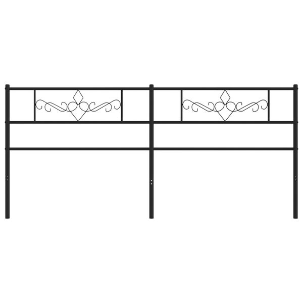 vidaXL Sengegavl i metall svart 180 cm