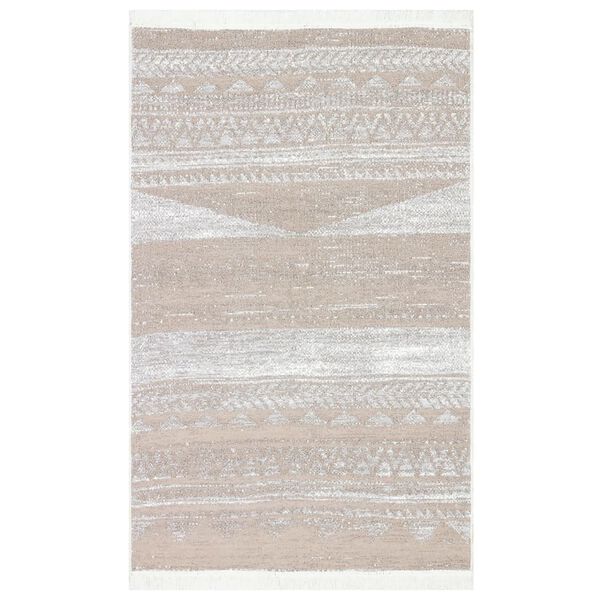 vidaXL Teppe beige 160x230 cm bomull