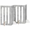vidaXL Folding Pet Fence 4 stk. Betonggr&aring; 201 x 38 x 90 cm