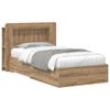 vidaXL Sengeramme med oppbevaring Artisan eik 90 x 200 cm
