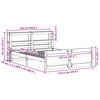 vidaXL Sengeramme med hodegavl hvit 120x200 cm heltre furu