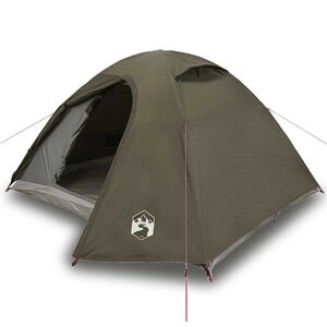 vidaXL Kuppeltelt for camping 4 personer brun vanntett