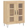 vidaXL Highboard sonoma eik 69,5x34x180 cm konstruert tre