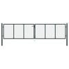 vidaXL Hageport av netting galvanisert st&aring;l 400x75 cm gr&aring;