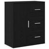 vidaXL Serviesskap Svart Eik 60 x 31 x 70 cm Konstruert tre