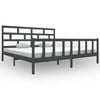 vidaXL Sengeramme gr&aring; heltre furu 180x200 cm Super King