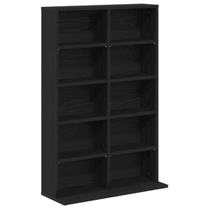 vidaXL CD skap Svart eik 65 x 23,5 x 97,5 cm Konstruert tre