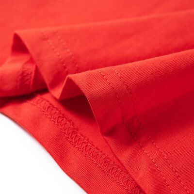 T-skjorte for barn med lange ermer rød 92